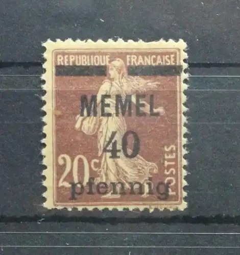 Memel 22 mit Falz #UM288