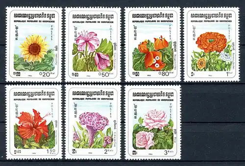 Kambodscha 510-516 postfrisch Blumen #IS843