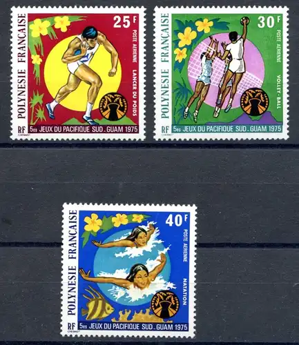 franz. Polynesien 198-200 postfrisch Sport #IS736