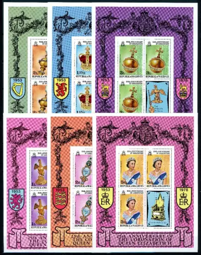 Malediven KB 765-70 postfrisch Königshaus Großbritannien #IS821