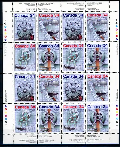 Kanada ZD-Bg. 999-1002 postfrisch Wissenschaft und Technik #IY262