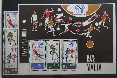 Malta 571-573, Block 5 mit 571-573 postfrisch #UG952