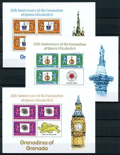 Grenada Kleinbogen 285-287 postfrisch Elisabeth II. #IS822