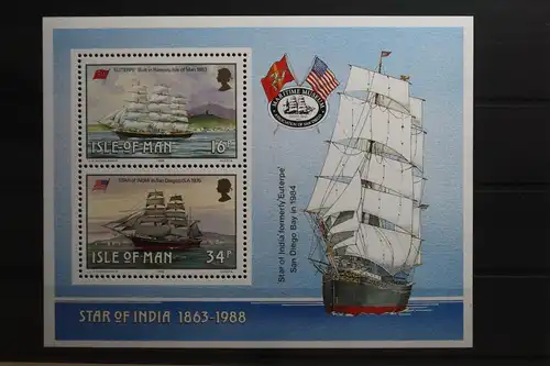 Großbritannien Isle of Man Block 10 mit 371, 374 postfrisch #UN918