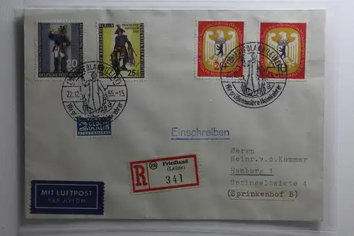 Berlin 120, 129-130, 131 auf Brief als Mischfrankatur R-Brief #BA496