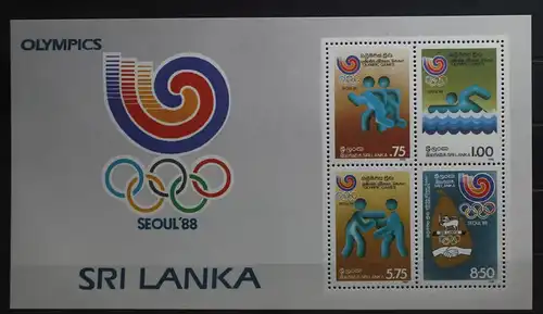Sri Lanka Block 37 mit 834-837 postfrisch #UO750