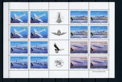 Argentinien ZD-Bogen 2038-2041 postfrisch Flugzeuge #GI630