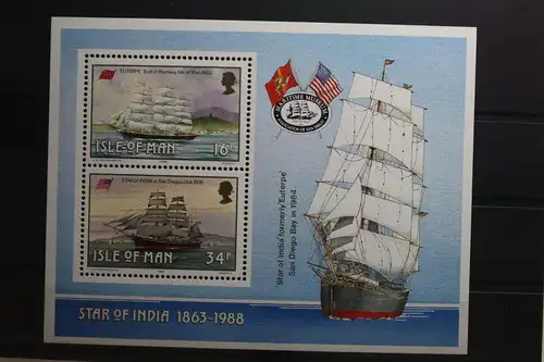 Großbritannien Isle of Man Block 10 mit 371, 374 postfrisch #UN905