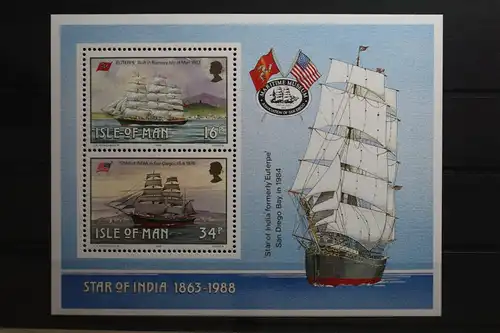 Großbritannien Isle of Man Block 10 mit 371, 374 postfrisch #UN916