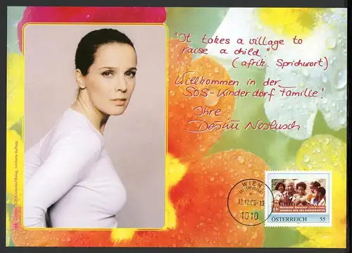 SOS Kinderdorf Autogrammblatt Desiree Nosbusch #BW8051