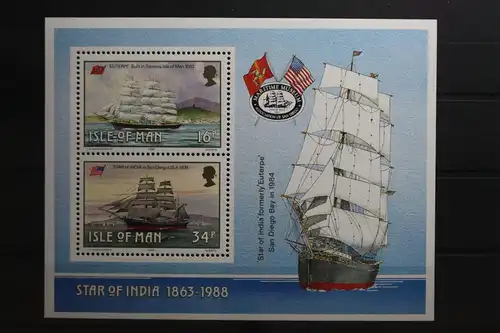 Großbritannien Isle of Man Block 10 mit 371, 374 postfrisch #UN917