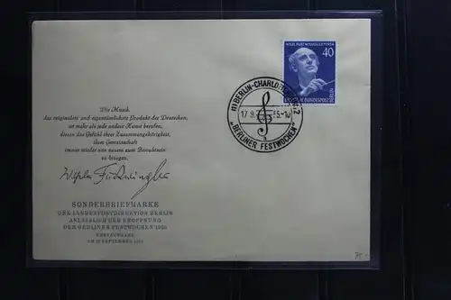 Berlin 128 auf Brief als Einzelfrankatur FDC #BA575