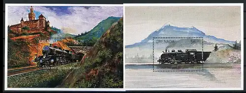 Grenada Block 433-434 postfrisch Eisenbahn #IV399