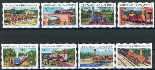 Grenada/ Grenadinen 629-636 postfrisch Eisenbahn #IV403