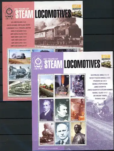 Grenada ZD Bogen 5448-5474 postfrisch Eisenbahn #IM059