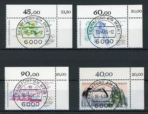 Berlin Lot KBWZ aus 1984 gestempelt Frankfurt, Originalgummi #IS957