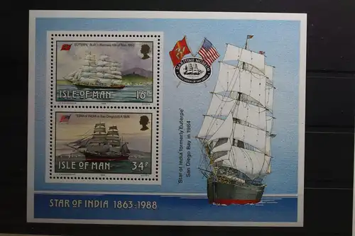 Großbritannien Isle of Man Block 10 mit 371, 374 postfrisch #UN902