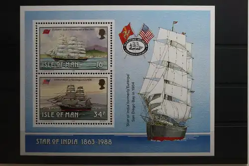 Großbritannien Isle of Man Block 10 mit 371, 374 postfrisch #UN907