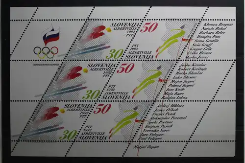 Slowenien 6-7 postfrisch als Kleinbogen Olympia #UN613