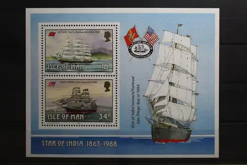 Großbritannien Isle of Man Block 10 mit 371, 374 postfrisch #UN914