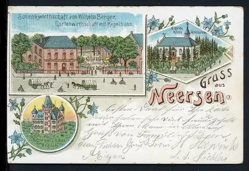 AK Neersen Kreis Viersen Schankwirtschaft W. Berger, Klein Jerusalem 1902 #IU525