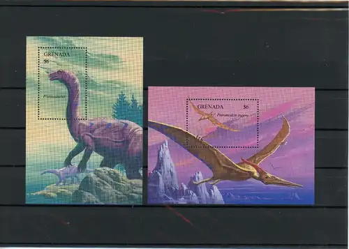 Grenada Block 365-66 postfrisch Dinosaurier #IS898