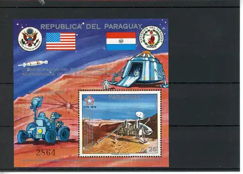 Paraguay Block 282 postfrisch Raumfahrt #IT689