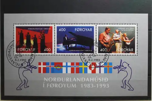Färöer Inseln Block 6 mit 243-245 gestempelt #UN815