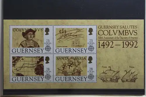 Großbritannien Guernsey Block 8 mit 549-552 postfrisch #UP638