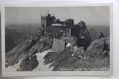 AK Münchener Haus auf der Zugspitze 82964 m) 1929 #PI317