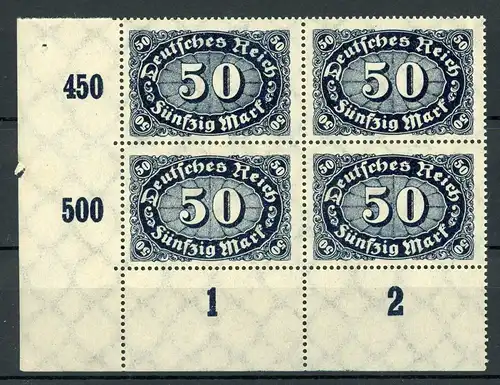Deutsches Reich Infla 4er Block 246 c postfrisch gepr. Oechsner #IS906