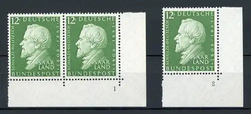 Saarland 438 postfrisch FN/ Formnummer 1 + 2 #IU563