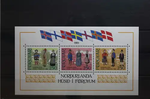 Färöer Inseln Block 1 mit 90-92 postfrisch #UO727
