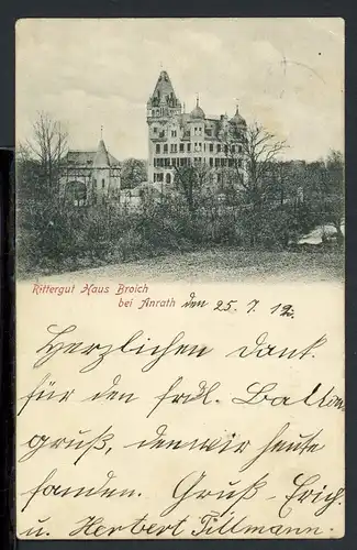 AK Anrath Kreis Viersen Rittergut Haus Broich 1912 #IU510