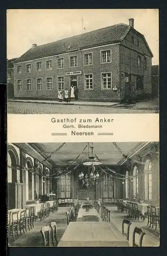 AK Neersen Kreis Viersen Gasthof zum Anker Gerh. Biedemann 1914 #IU515