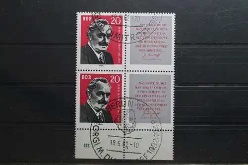 DDR W Zd 29 gestempelt als Paar #UJ901