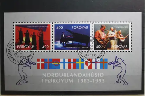 Färöer Inseln Block 6 mit 243-245 gestempelt #UN814