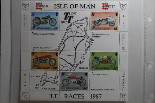 Großbritannien Isle of Man Block 9 mit 339-343 postfrisch #UP594