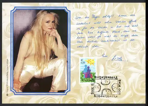 SOS Kinderdorf Autogrammblatt Nicole #BW8055