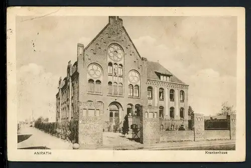 AK Anrath Kreis Viersen belg. Militärpost, Krankenhaus 1919 #IT796