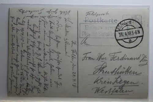 AK Frankreich Soldatenheim Feldpost 1918 #PI428