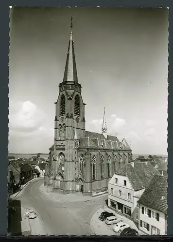 AK Anrath Kreis Viersen Vorlagekarte, Marktplatz kath. Kirche 50er Jahre #IN497