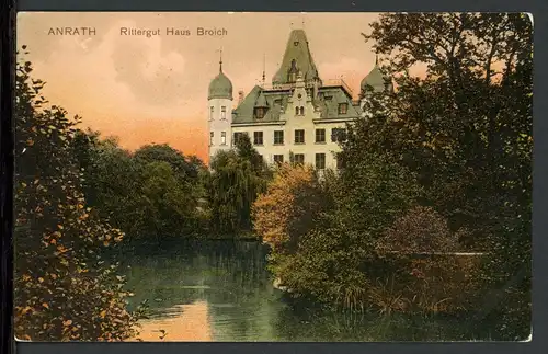 AK Anrath Kreis Viersen Rittergut Haus Broich, coloroert 1914 #IU511