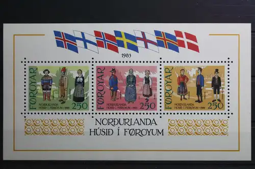 Färöer Inseln Block 1 mit 90-92 postfrisch #UP529