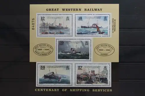 Großbritannien Guernsey Block 5 mit 460-464 postfrisch #UP648