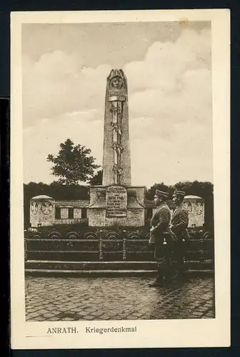 AK Anrath Kreis Viersen Kriegerdenkmal 1918 #IT787