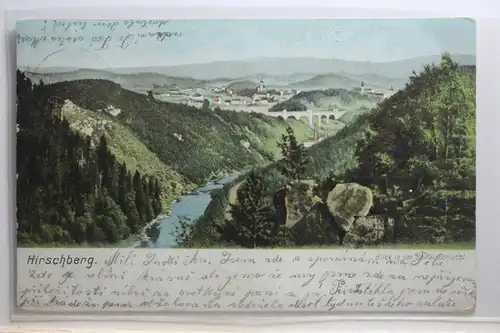 AK Hirschberg Blick in die Sattlerschlucht 1904 #PI460