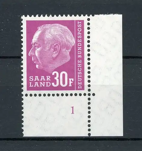 Saarland 419 postfrisch FN/ Formnummer 1 #IT803