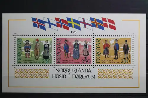 Färöer Inseln Block 1 mit 90-92 postfrisch #UP524