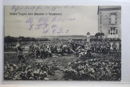 AK Deutschland Unsere Truppen beim Abkochen im Feindesland 1917 #PI479